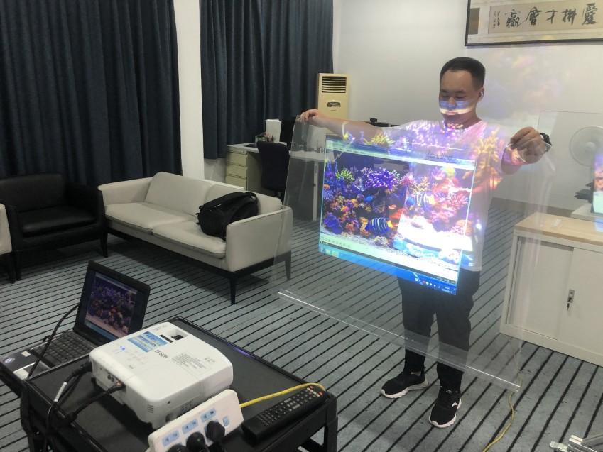 فيلم شاشة الإسقاط المزدوج على الوجهين